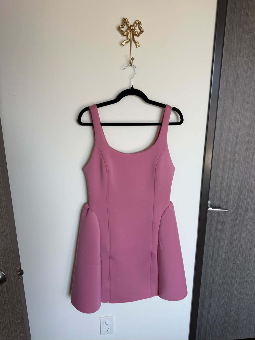 Anthropologie Mauve-Pink Sleeveless Fit & Flare Mini Dress